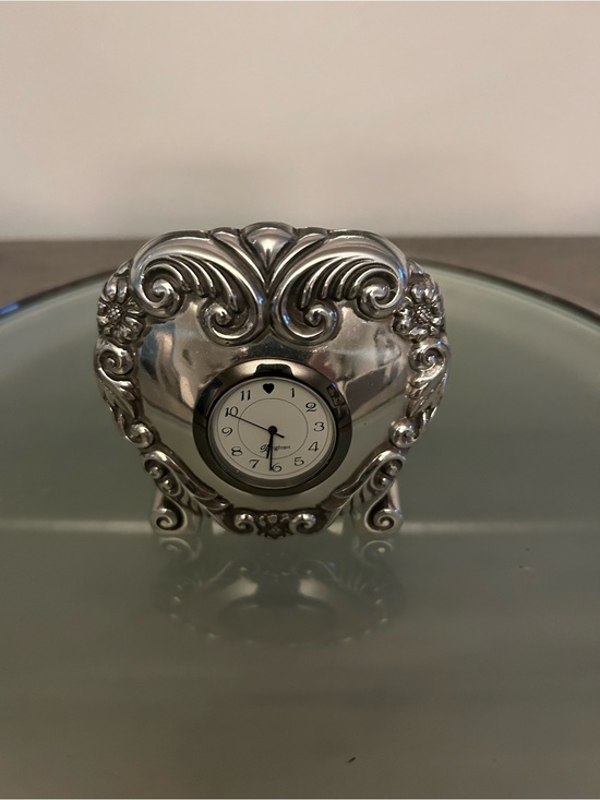 Brighton Other - Brighton VINTAGE “ Penelope “ Silver Heart Tell Time Piece. NWT!!